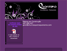Tablet Screenshot of churrasqueiraquaresma.com